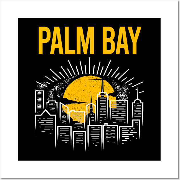 Yellow Moon Palm Bay Wall Art by flaskoverhand